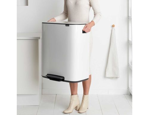 פח פדל הפרדה 30 + 30 ליטר, לבן ברבנטיה | Brabantia Bo