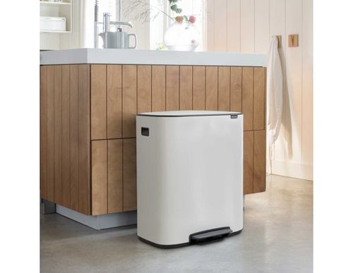 פח פדל הפרדה 30 + 30 ליטר, לבן ברבנטיה | Brabantia Bo