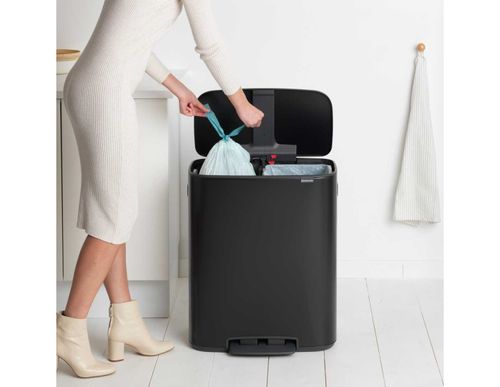 פח פדל הפרדה 30 + 30 ליטר, שחור ברבנטיה | Brabantia Bo