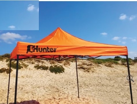 גזיבו איכותי מתקפל כתום 3X3