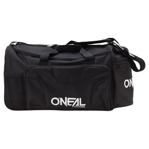 תיק ציוד רכיבה O'NEAL TX2000 Gear Bag V.17 בצבע שחור עם ציפוי PVC עמיד, נפח אחסון גדול ובנייה חזקה במיוחד לרוכבי MTB ו-MTX