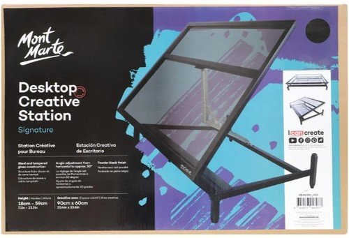 משטח עבודה מזכוכית 60/90 MONT MARTE Desktop Creative Station