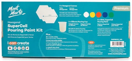 ערכת ציוד ליצירה בטכיקת פורינג (23 חלקים)  SuperCell pouring Paint Kit