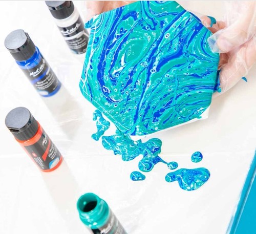 ערכת ציוד ליצירה בטכיקת פורינג (23 חלקים)  SuperCell pouring Paint Kit