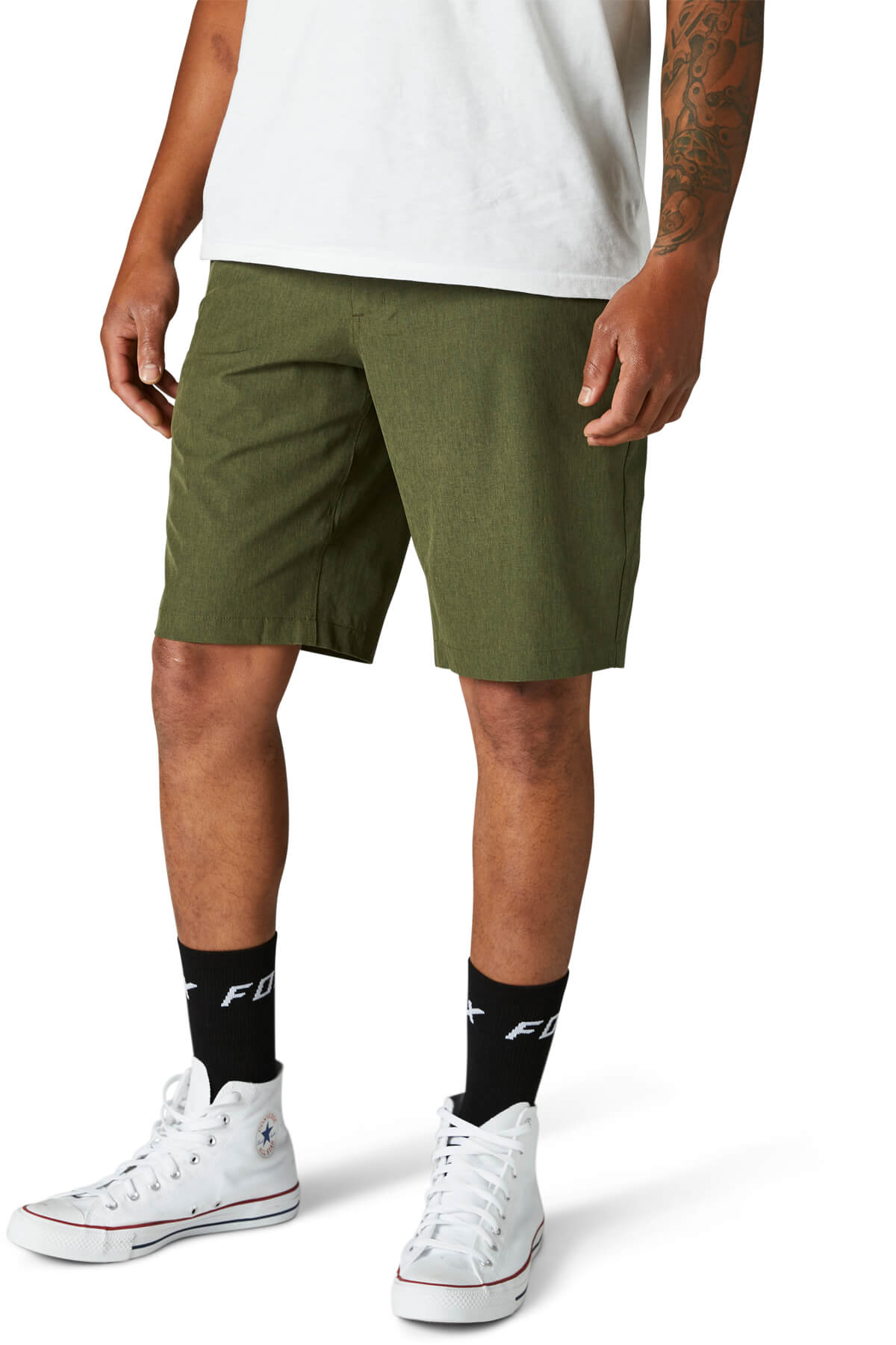 מכנס קצר ירוק זית - ESSEX TECH STRETCH SHORTS V23