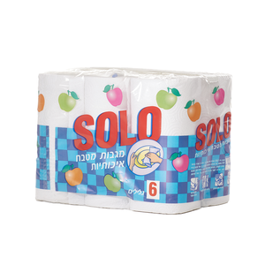 מגבות נייר סופג SOLO סנו - 6 יח'