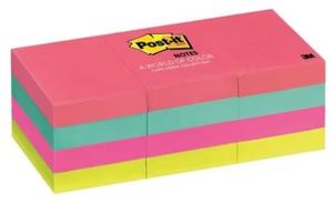 פתקיות ממו צבעוניות POST-IT 38X51 (100 דף) - מארז 12