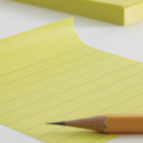 פתקיות ממו צהובות עם שורות POST-IT 102X152 (100 דף)
