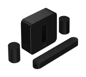 מערכת סונוס מושלמת במחיר מבצע -  Sonos Sub + Beam Gen2 + 2 Era 100