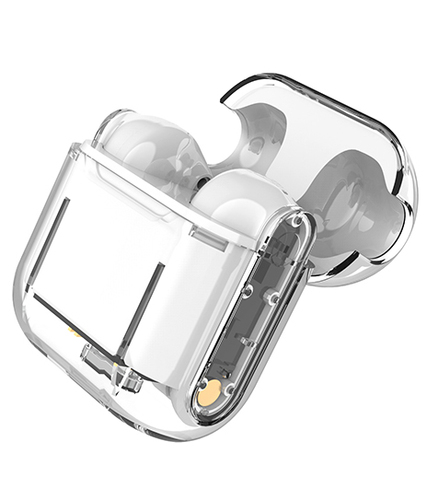 אוזניות BlueTooth Super Mini שקופות עם תאורת לד
