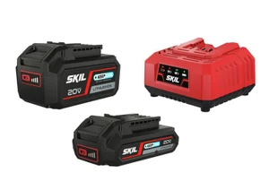 סוללה 20V 2.0Ah בטכנולוגיית Keep Cool + סוללה 4.0Ah + מטען 20V 2.4A במארז דגם BC1E3114BA SKIL