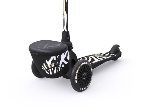 קורקינט לילדים Highwaykick 2 Lifestyle תא אכסון וידית מתנתקת - זברה