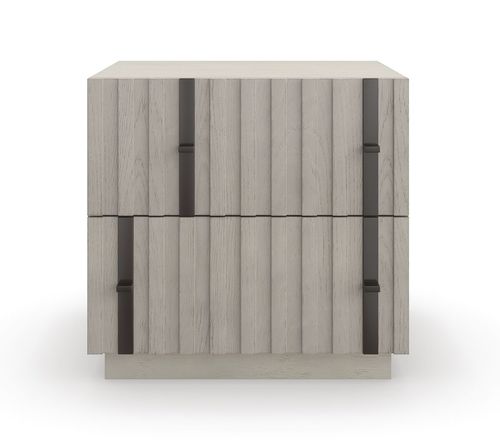 שידת צד 2 מגירות פסים CLANCY nightstand