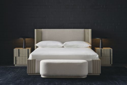שידת צד 2 מגירות פסים CLANCY nightstand