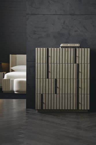שידת צד 2 מגירות פסים CLANCY nightstand