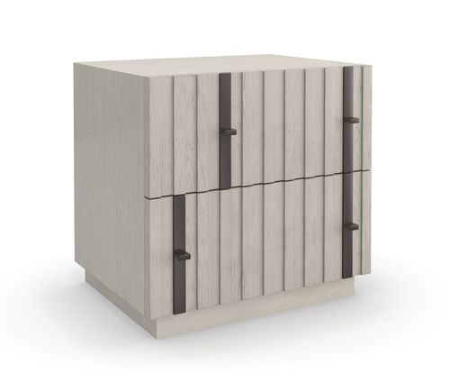 שידת צד 2 מגירות פסים CLANCY nightstand