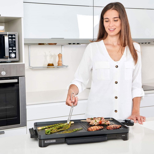 משטח גריל חשמלי עוצמתי Black&Decker 2200W דגם BXGD2200E