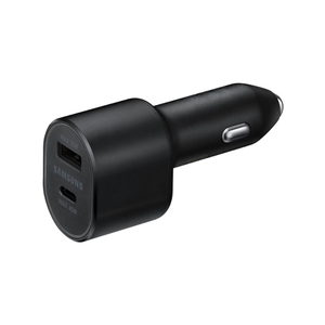 מטען כפול מהיר מקורי לרכב 45W + 15W SAMSUNG בצבע שחור
