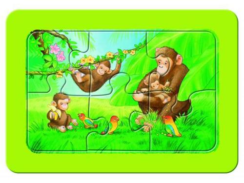 הפאזל הראשון שלי - 3 פאזלים חיות בר לפעוטות 