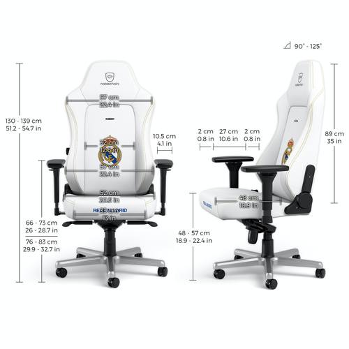 כיסא גיימינג Noblechairs Hero REAL MADRID EDITION