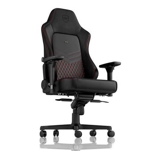 כיסא גיימינג עור אמיתי Noblechairs Hero REAL LEATHER BLACK/RED בצבע שחור/ אדום