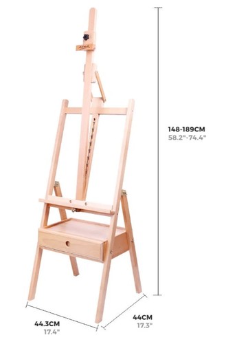 כן ציור מקצועי MONT MARTE Titling Box Floor Easel
