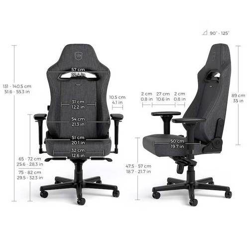 כיסא גיימינג Noblechairs Hero ST TX ANTHRACITE בצבע אפור פחם
