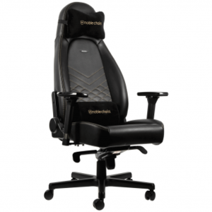 כיסא גיימינג NOBLECHAIRS ICON BLACK/GOLD בצבע שחור/זהב