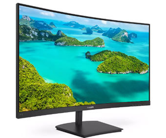 מסך PHILIPS 23.6 CURVED 75HTZ VGA/HDMI/4MS 241E1SC/01