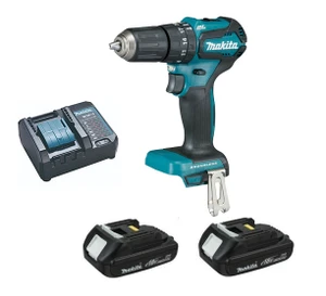 מברגה/מקדחה רוטטת נטענת 18V בראשלס + 2 סוללות MAKITA DHP483Y001  1.5Ah