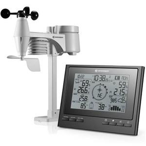 BRESSER 7-in-1 תחנת מזג אוויר אקסקלוסיבית ClimateScout RC תחנת מזג אוויר שחורה