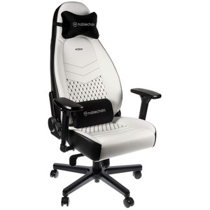 כיסא גיימינג Noblechairs ICON WHITE/BLACK בצבע לבן/שחור