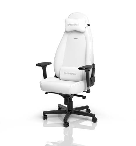 כיסא גיימינג Noblechairs ICON WHITE EDITION בצבע לבן