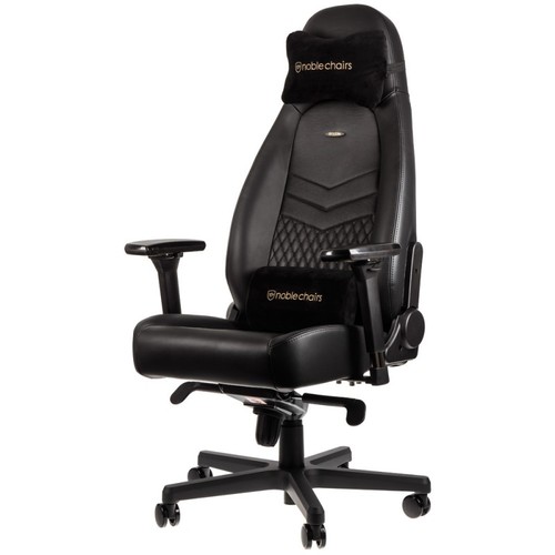 כיסא גיימינג Noblechairs ICON REAL LEATHER BLACK עור אמיתי