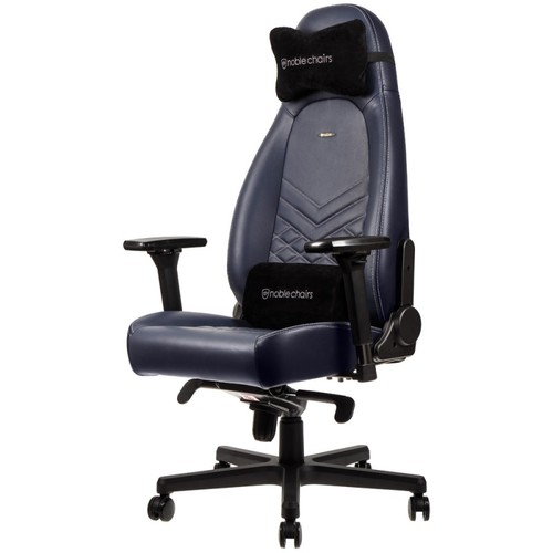 כיסא גיימינג Noblechairs ICON REAL LEATHER MIDNIGHT BLUE/GRAPHITE עור אמיתי