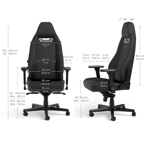 כיסא מנהלים Noblechairs LEGEND BLACK EDITION בצבע שחור
