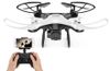 רחפן עם שלט רחוק 2.4GHZ, מצלמה בשידור ישיר לסמרטפון וזמן טיסה ארוך ACTIVE DRONE - שחור/לבן