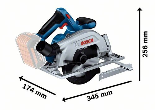 משור עגול 18V ללא פחמים GKS 185-LI גוף בלבד BOSCH