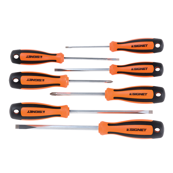 סט מברגים PH+שטוח 7 יח SIGNET ORANGE