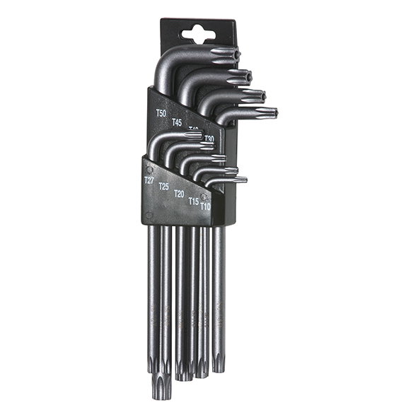 סט מפתחות כרום TORX+חור ארוך 9 יח SIGNET