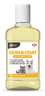 VETIQ skin and coat - תוסף תזונה לעור ולפרווה לכלבים וחתולים 250 מ