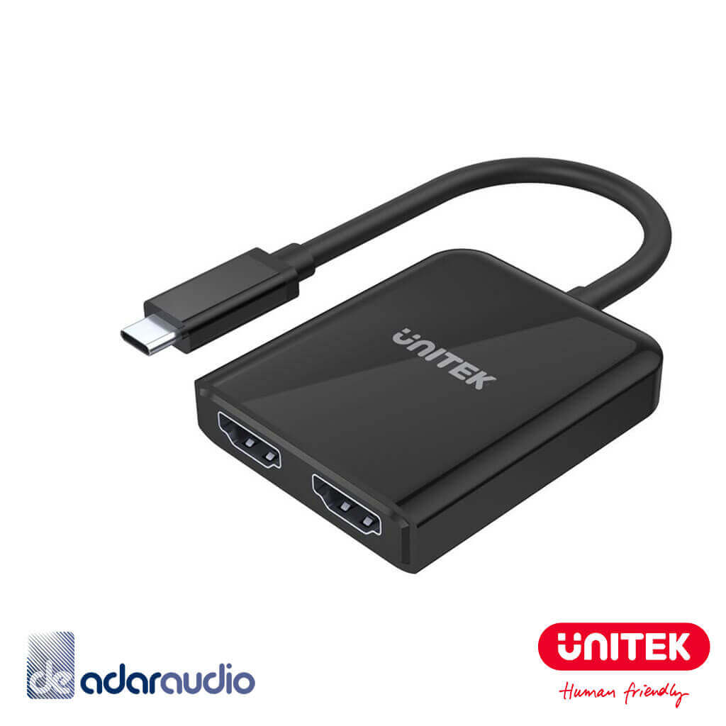 מתאם USB-C לשתי מסכים UNITEK V1408A