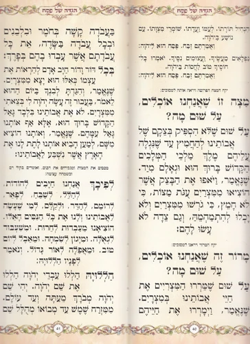 הגדה של פסח מאורכת עם הטבעות כסף (XXL)
