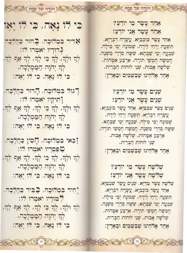 הגדה של פסח מאורכת עם הטבעות כסף (XXL)