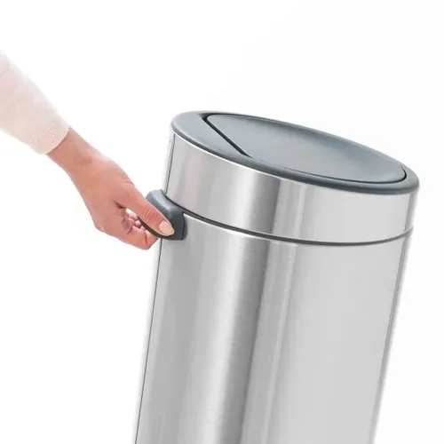 פח ברבנטיה למטבח 30 ליטר - Brabantia מוברש מט -24 מתוך קולקציית פחי אשפה למטבח (תמונת מוצר) - איכות פרימיום בלתי מתפשרת ואחריות מלאה