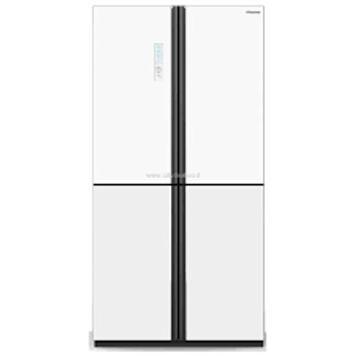 מקרר ‏מקפיא תחתון Hisense RQ82WG ‏606 ‏ליטר הייסנס זכוכית לבנה   ---מתצוגה---
