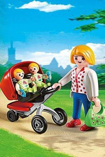 משחק פליימוביל אמא עם עגלת תאומים לגילאי 4+