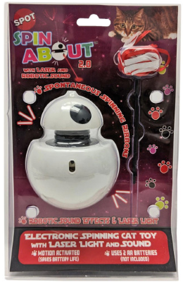 Spot Spin About - משחק אלקטרוני מסתובב לחתול עם סאונד ולייזר
