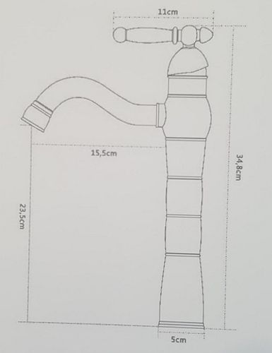 סיון אופיר ברז לכיור מונח ניקל מבריק דגם 3132