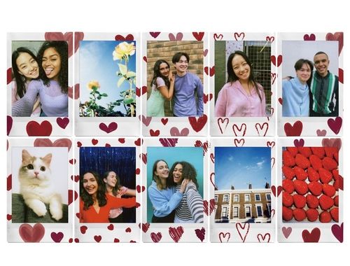 סרט אינסטקס מיני HEART SKETCH, 606 FJ-instax-minfilm-hr, ברקוד 4547410497588